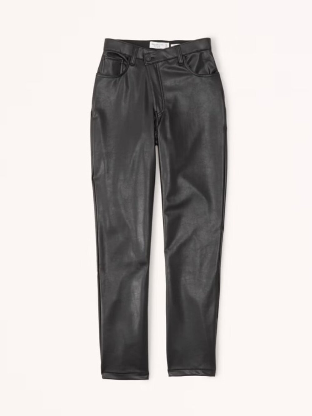 Abercrombie & Fitch Curve Love Criss-Cross Leather pants, Black, Size 27XS